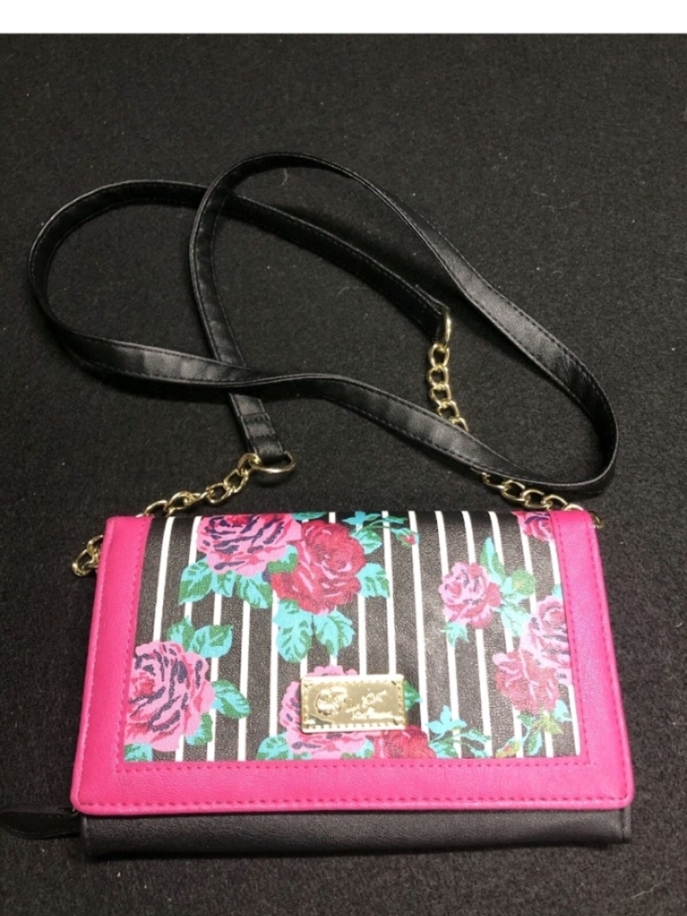 Betsey Johnson Pink Floral Crossbody Bag for Women